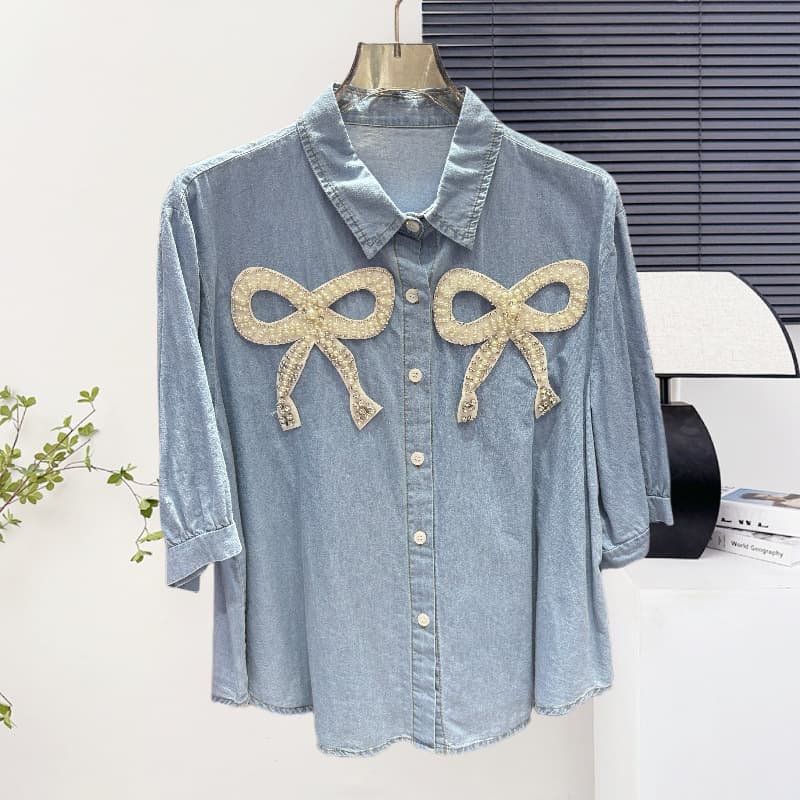 South Korea Dongdaemun Summer New Fashion High-End Women's Tops Korean Style Casual Loose Denim Jacket