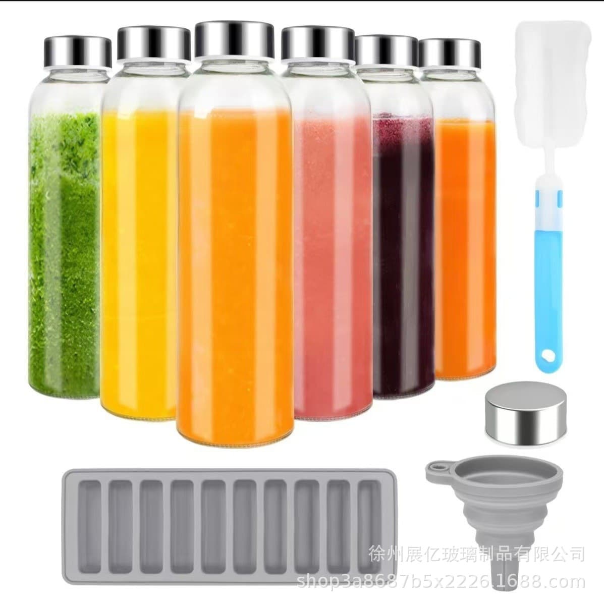Amazon Glass Juice Cup 500ml with Lid Sports Water Bottle Glass Cup Home Transparent Glass Beverage Cup
