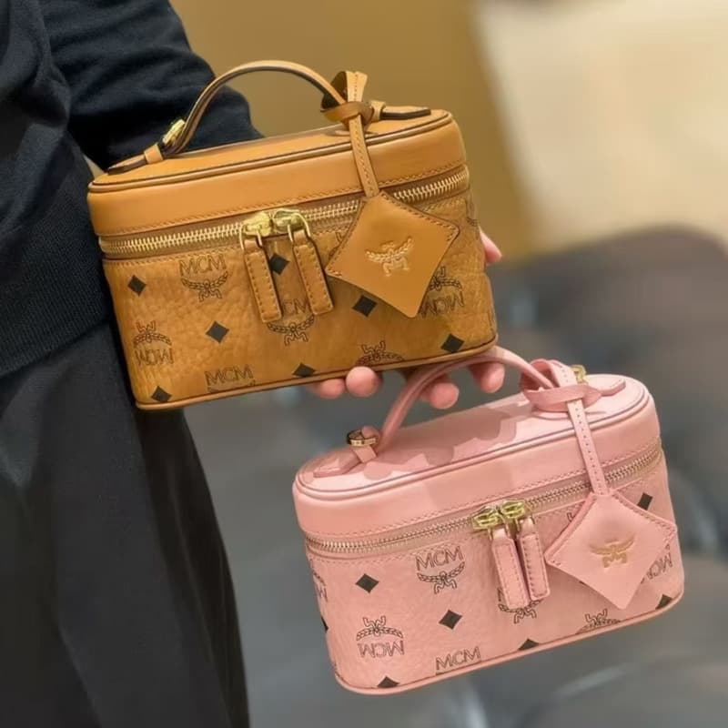 MC Old Flower Full Print Box Bag 2026 New Co-branded White M Cosmetic Bag Shoulder Crossbody Handheld Mini Women's Bag