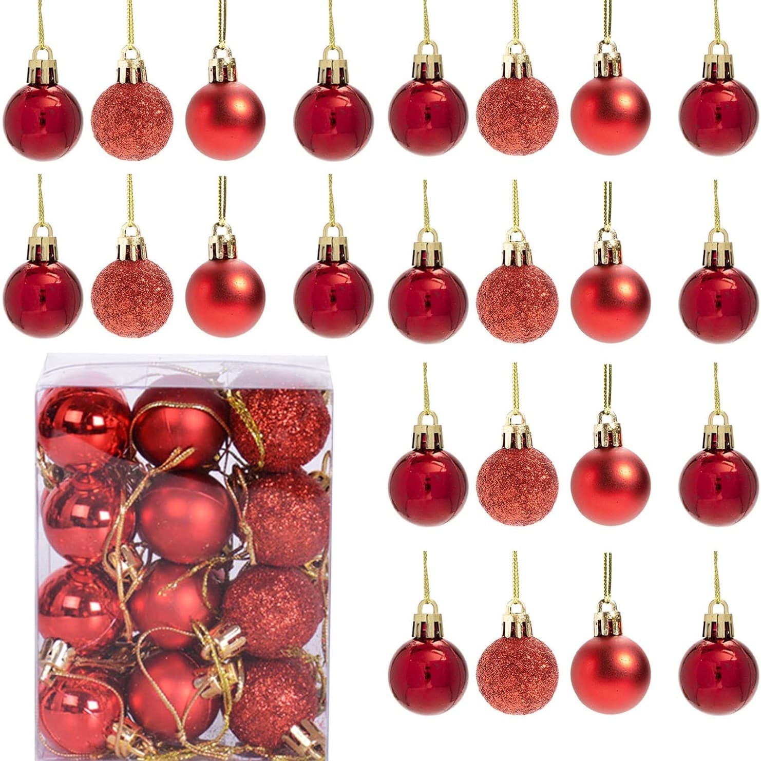 Hot Sale Glitter Pink Electroplated Christmas Ball Bucket for Christmas Tree Scene Decoration Plastic Ornament Ball Accessories