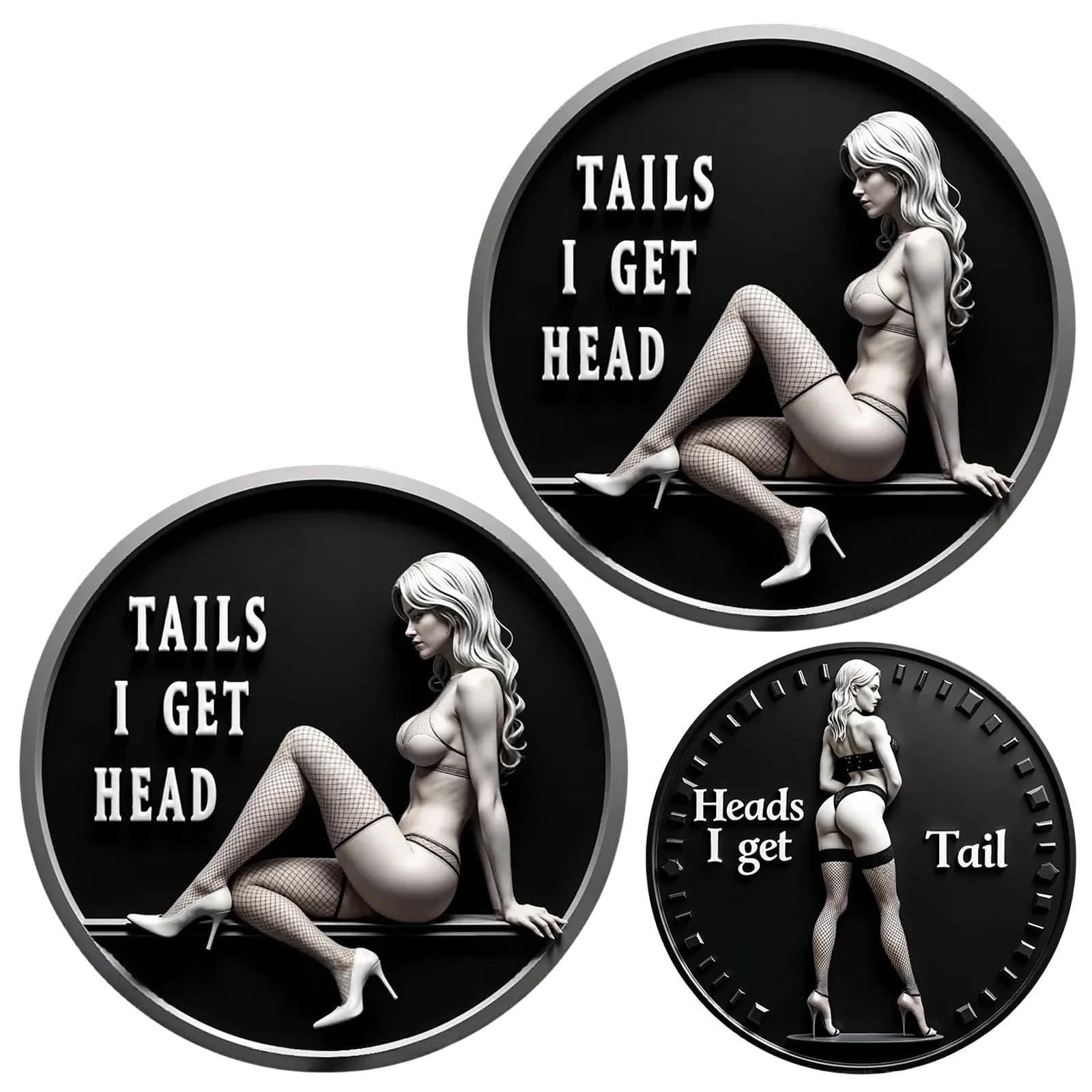 Cross-Border New Product Adult Challenge Coin Thick-Skinned Decision Coin Funny Prank Gift