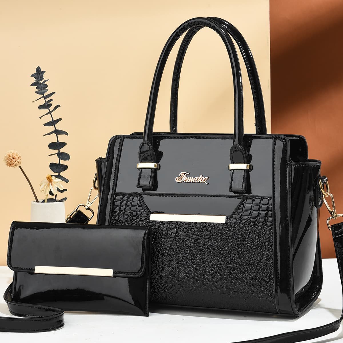 High-Quality Women's New Trendy Tote Bag 2023 Large Capacity Crocodile Texture Mother-Child Bag Cross-Border Women's Bag