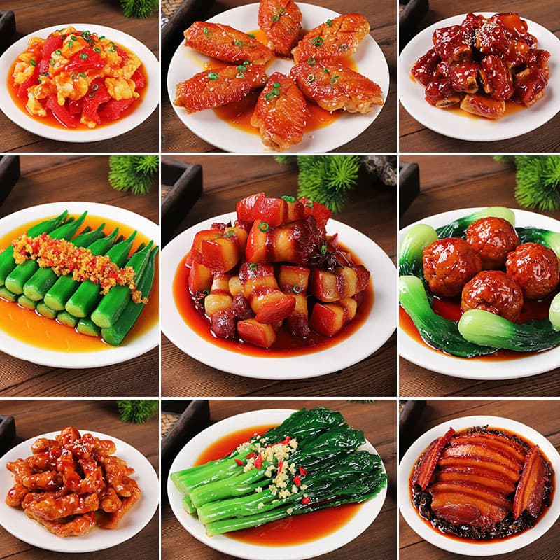 Dish Food Food Model Gourmet Dish Chinese Cuisine Mold Poached Shrimp Other Flocked Daisy Details Customer Service