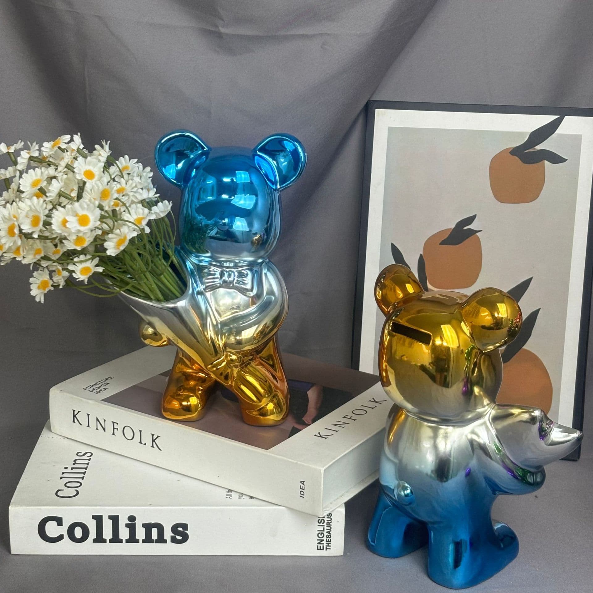 High-end Creative Desktop Decoration Ceramic Vase for Living Room, Home Entryway, TV Cabinet, New Home Gift Rose