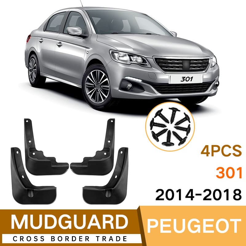 Factory wholesale mud flaps for Peugeot 301 2014-2018 leather car accessories cross-border