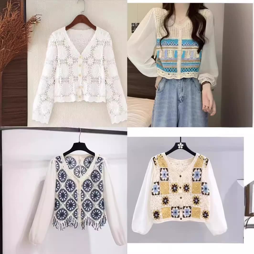 Ethnic Style New Casual Embroidered Knit Top, Embroidered Temperament Women's Clothing Wholesale, Short Style Trendy Matching Chinese Style