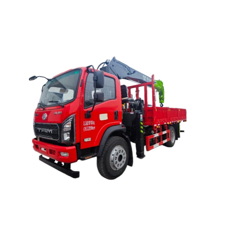 Sanhuan 3.95m Wheelbase 8-Ton 5-Section Telescopic Arm Crane Weishen Supreme Edition Hydraulic Lifting and Cargo Integrated Vehicle
