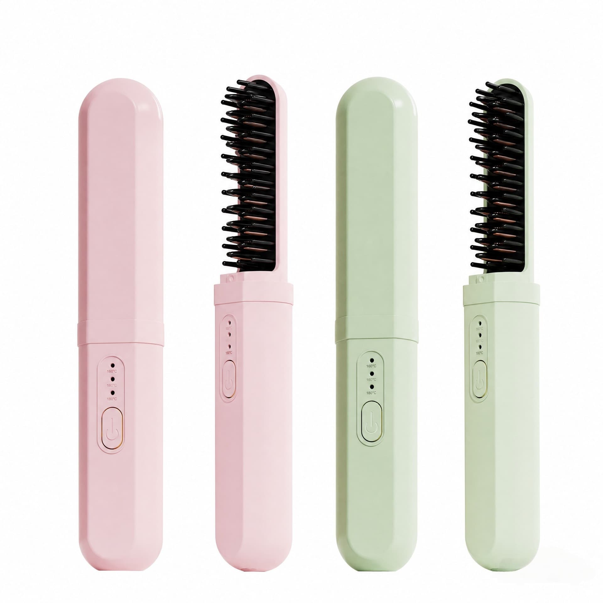 Cross-Border Wireless Straightening Comb with Negative Ions, Capsule Wireless Straightening Comb, Curling and Straightening 2-in-1 Hair Straightener