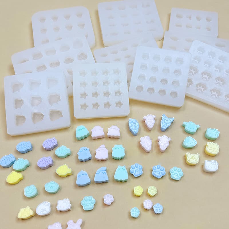 Cartoon Wax Pellet Small Cherry Mold, Little Ghost Wax Pellet Silicone Mold, Xiaohongshu Recommended Style