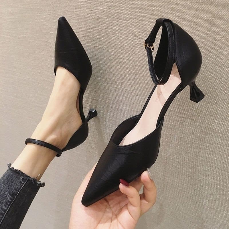 European Style Hollow Shoes for Women 2025 Summer New European Fashion Pointed Toe Stiletto High Heel Closed-Toe Fashion Sandals for Women