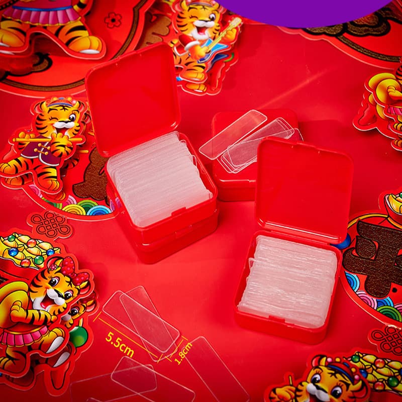 New Year and Spring Festival spring couplets with transparent double-sided adhesive for newlywed window decorations, wedding car posters, and invisible tape wholesale.