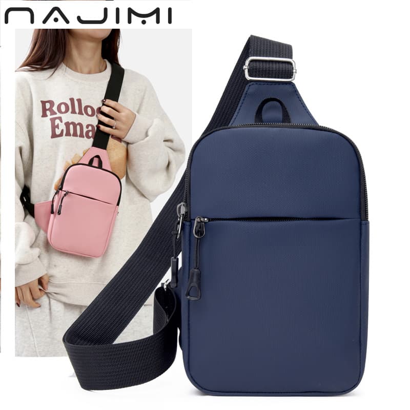 Cross-border New Custom Printed Logo Chest Bag Men's Sling Bag Fashion Small Backpack Outdoor Sports PU Sling Bag