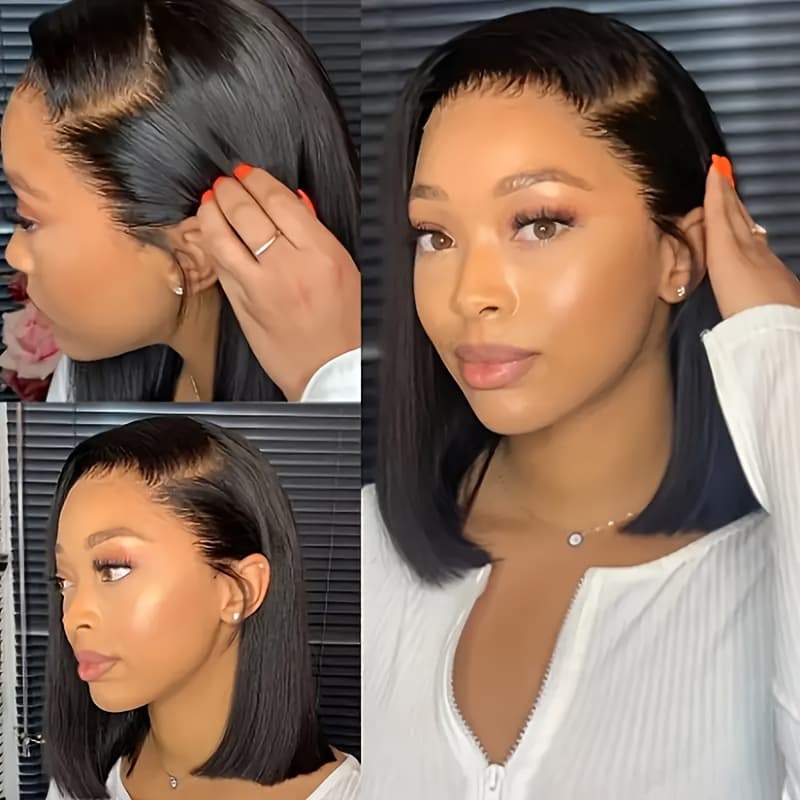 Cross-Border Hot-Selling Short Bob Wig 13*4 Body Wave Multi-Color Lace Short Bob Wig in Stock