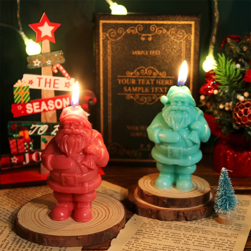 New Santa Claus Candle Silicone Mold Christmas Aromatherapy Plaster Decoration Resin Silicone Mold