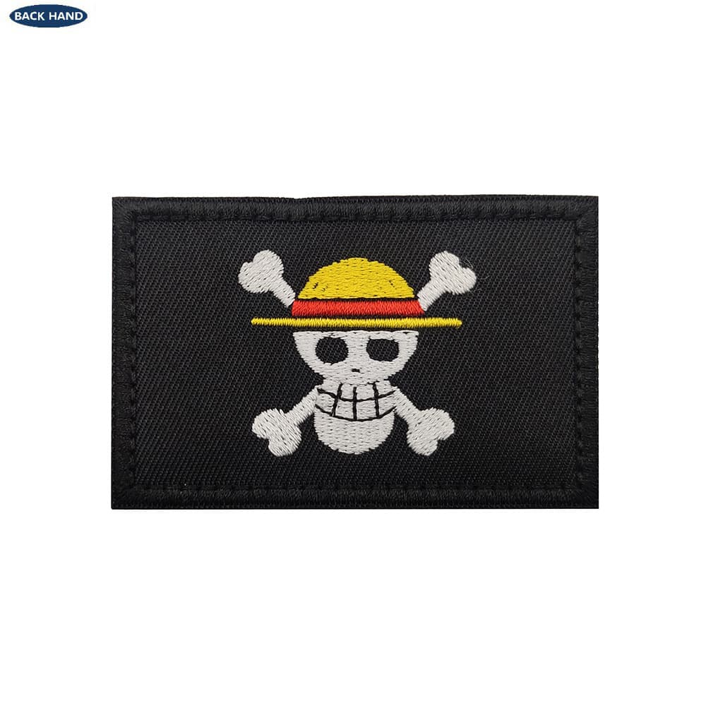 One Piece Luffy Pirate Emblem Halloween Cartoon Embroidery Fabric Patch
