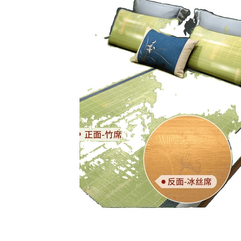 Old Style Wide Slat Bamboo Mat First Layer Green Bamboo Mat Thickened Sturdy Bamboo Mat Dual-Sided Sleep Wide Dormitory Rental