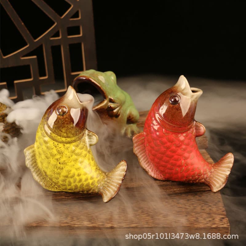 Creative dry ice garnishes for sashimi plating, dry ice pots, dry ice cups, small ornaments, seafood plating decorations, and cold dish embellishments