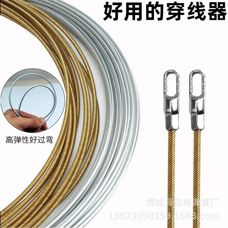 New spring-loaded wire puller, electrician's special wire puller for wires, network cables, conduits, right-angle bends, and steel wire threading.