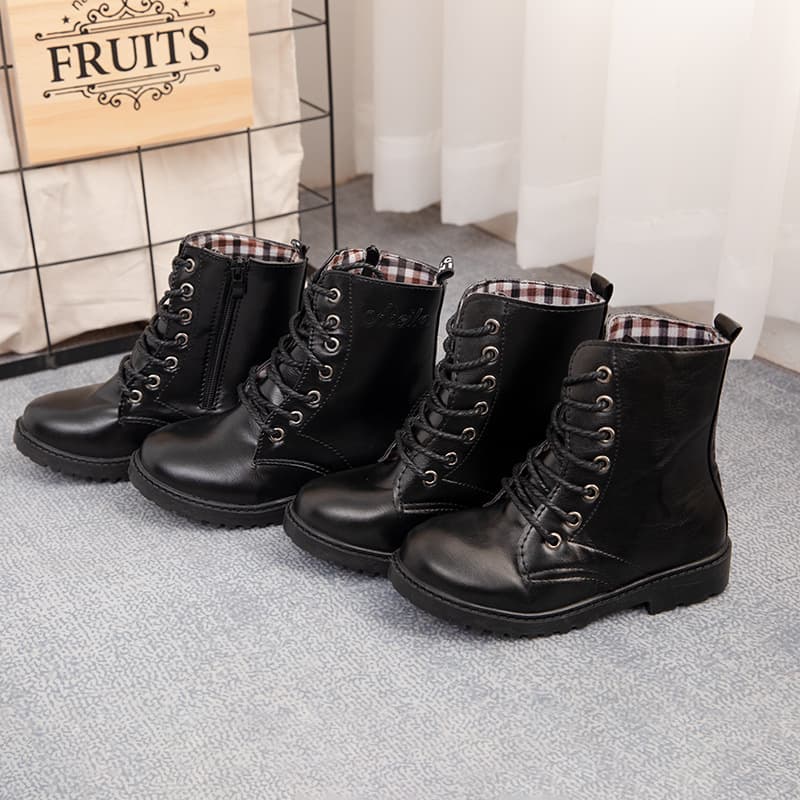 Factory Direct Kids Boots Korean Style British High-Top Martin Boots Special Forces Tactical Combat Boots Outdoor Military Training Shoes