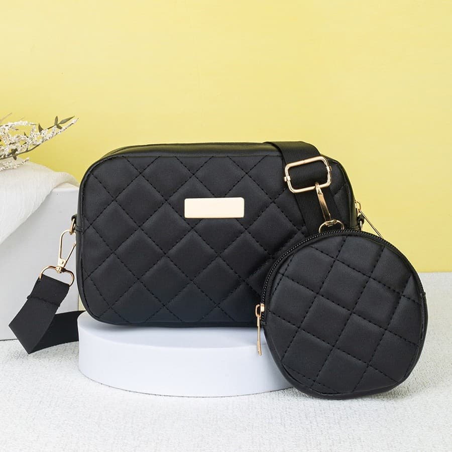 2025 Cross-border Hot Export Small Chanel Style Crossbody Bag New Camera Bag Light Luxury Niche Diamond Quilted Shoulder Mother-Child Bag