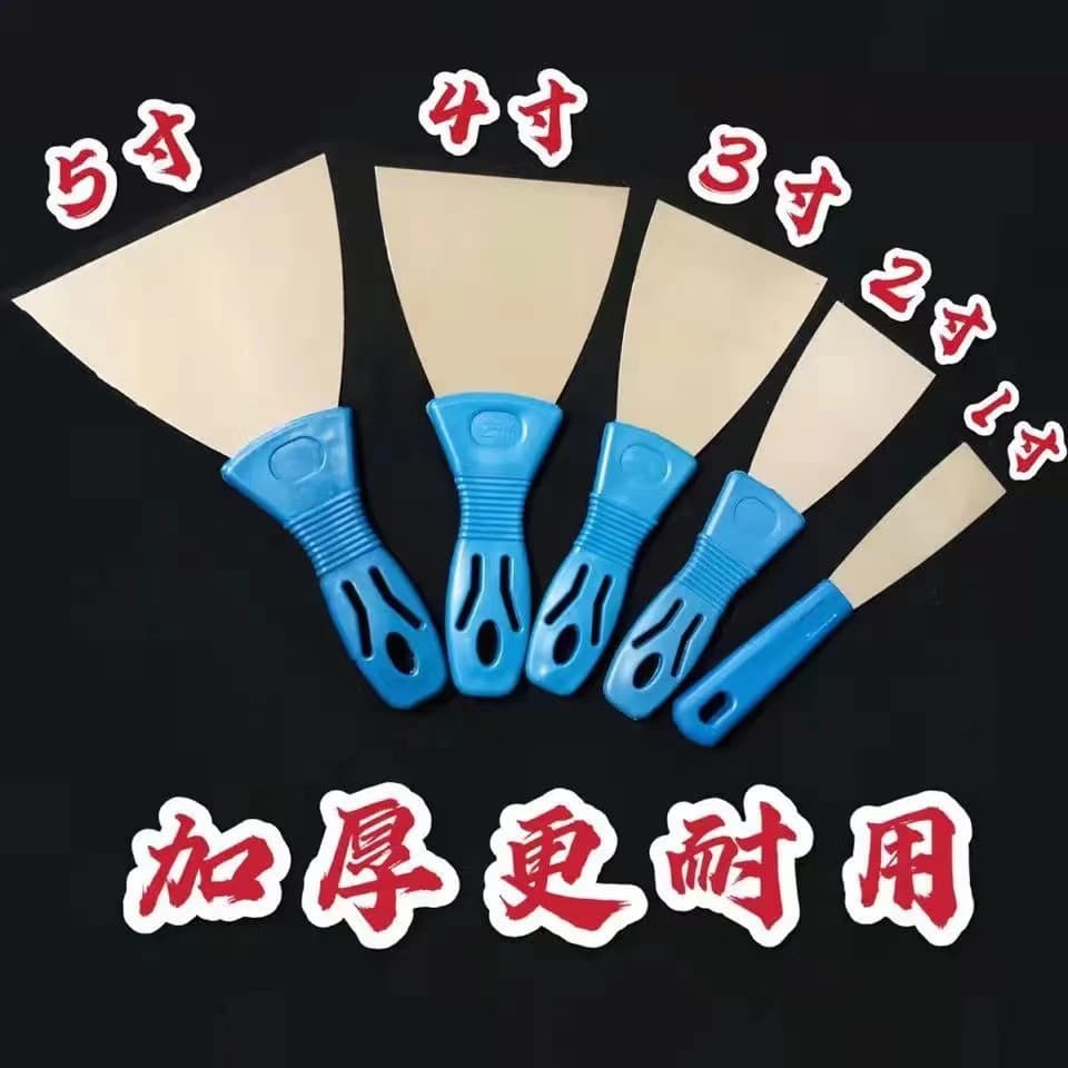 Factory Wholesale Carbon Steel Putty Knife Plastic Handle Scraper Mirror Polished Plastic Handle Cleaning Spatula