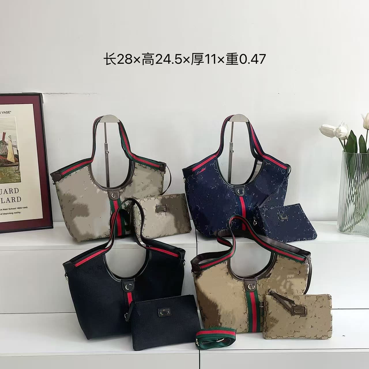 Cross-border lazy style tote shoulder bag new large capacity printed handbag retro pillow bag crossbody tote bag