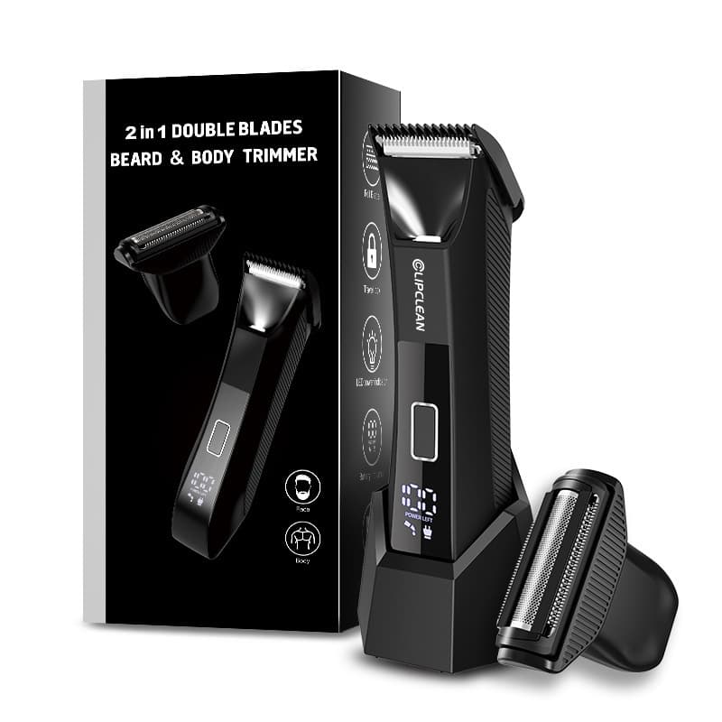 2024 New 2-in-1 Men's Body Hair Trimmer, Full Body Washable Shaver, Pubic Hair Trimmer