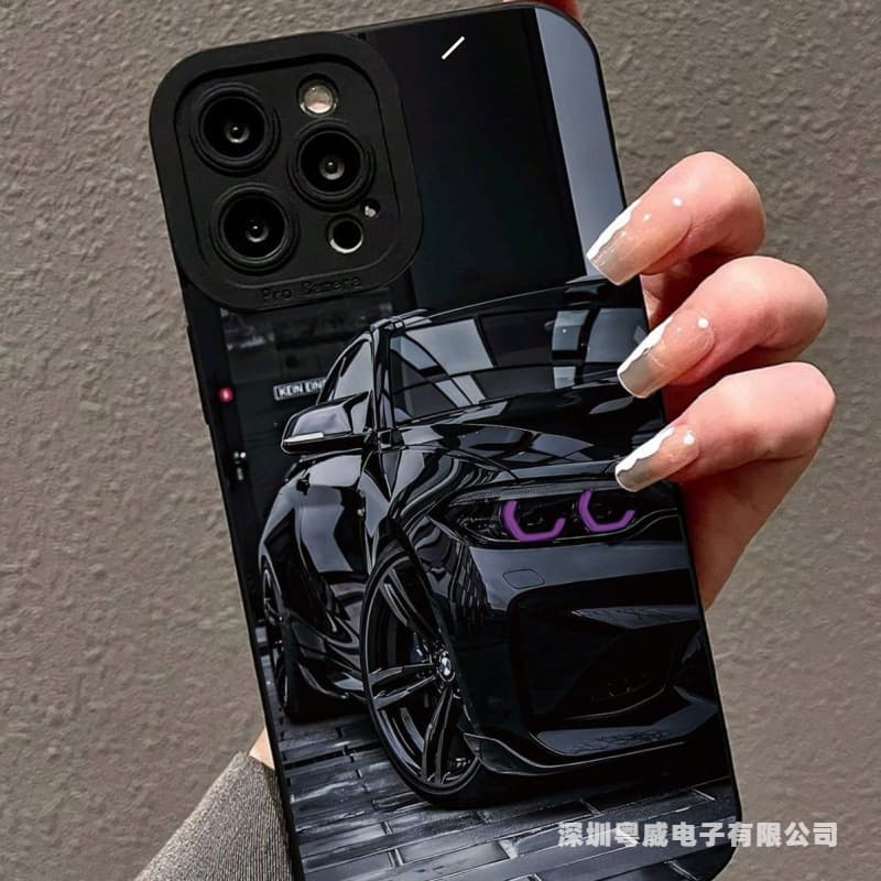 Black Car 18 Pro Compatible with Apple 16 Pro Phone Case 15 Pro Cross-border 14 Europe and America 13 Eye 12 pcs