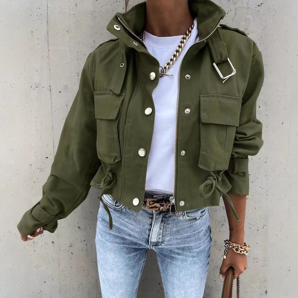 2026 Fall/Winter New Cross-border Women's Fashion Amazon AliExpress EU US Bestseller Printed Short Casual Jacket Top