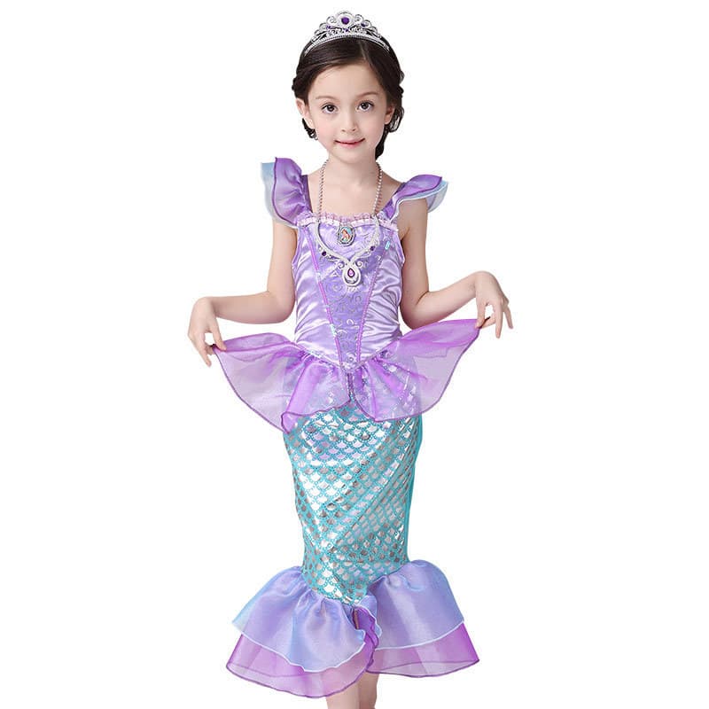 Children's Christmas Mermaid Halloween Hot-Selling European and American Kids' Mermaid Princess Dress Mermaid Gown
