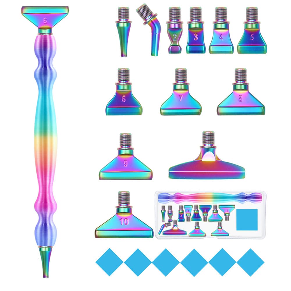 Diamond Painting New Thread Dot Drill Pen Boxed Pen Head Alloy Resin Dot Drill Bit DIY Diamond Embroidery Tool Set