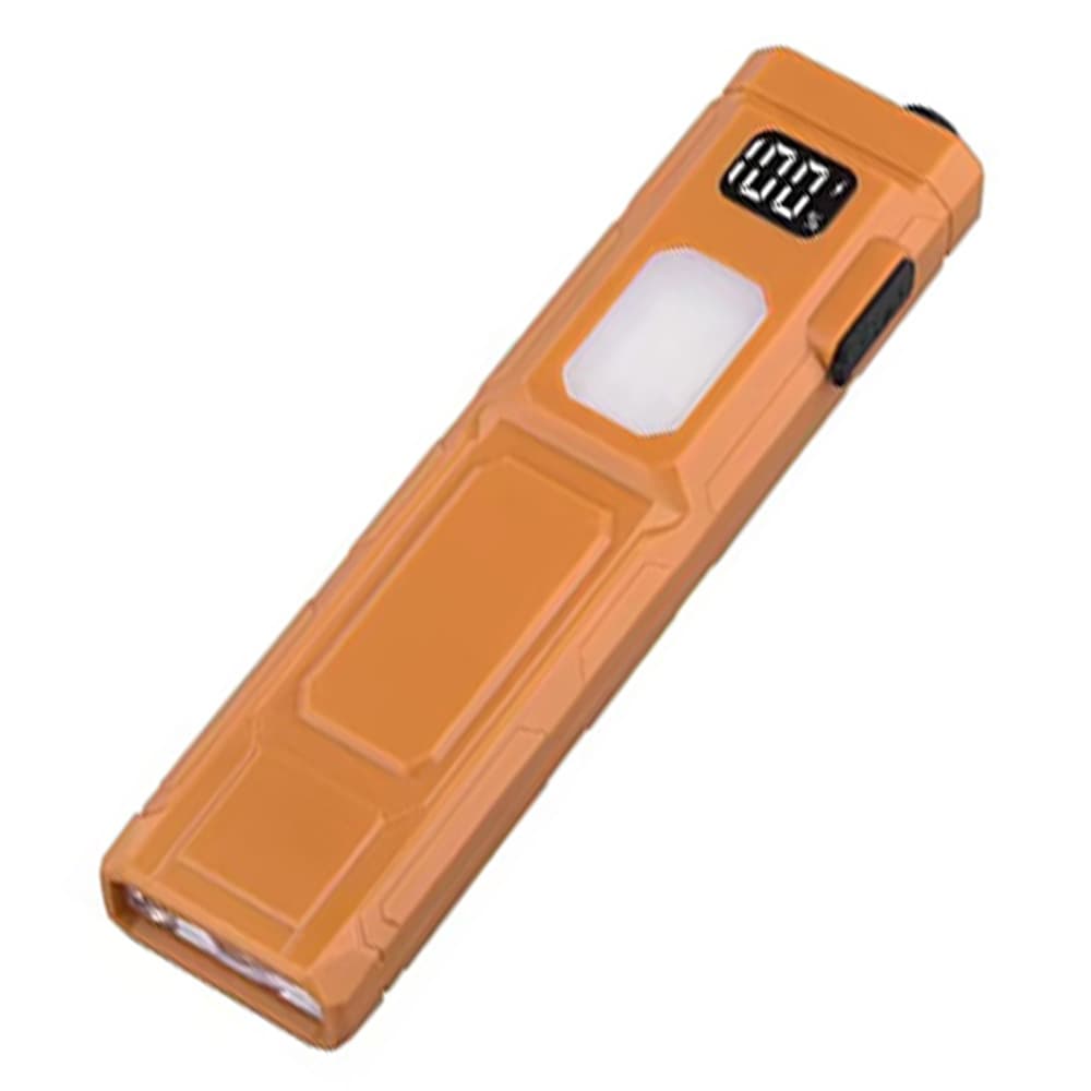 Cross-border new product tactical flashlight with pen clip, three light sources, strong light, self-defense, mini ultra-thin portable outdoor flashlight