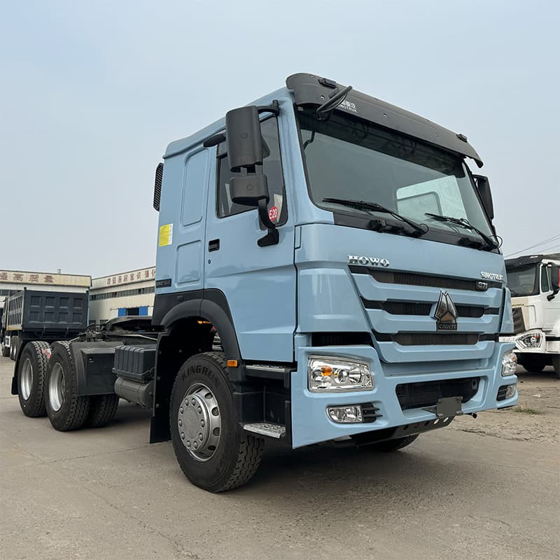 Sold to Africa Howo tractor head used 10-wheel freight truck head 380 horsepower tractor trailer head