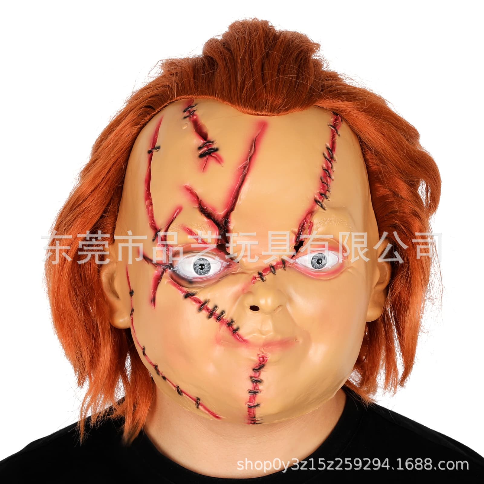 Ghost doll ghost movie props Chucky doll latex mask Halloween bar dance horror ghost headgear wholesale