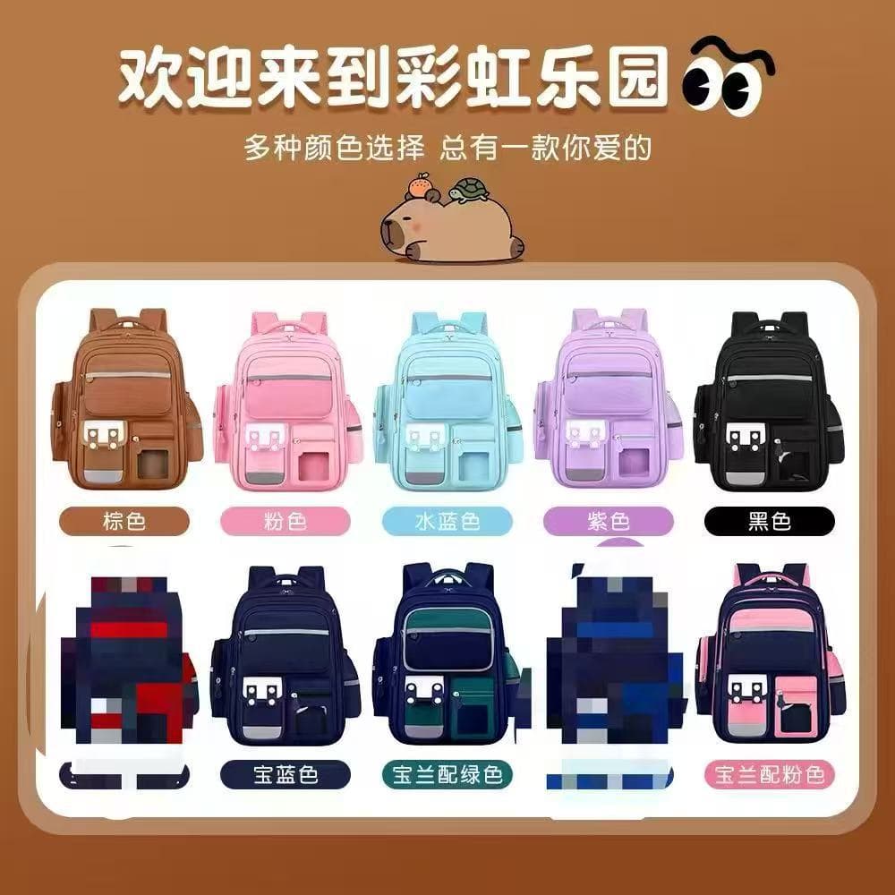 New Large Capacity Backpack for Kids, Spine Protection, Simple Korean Style Schoolbag for Primary School Boys and Girls Grades 1-6