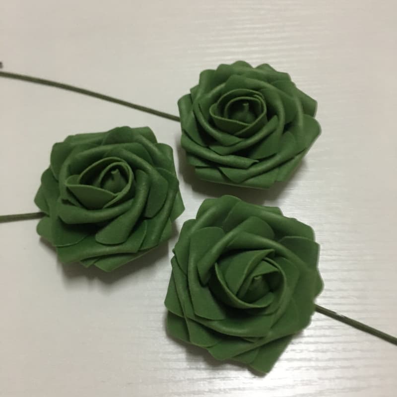 Factory Stock Artificial 8cm Stem PE Rose Flower, Foam Flower Head, Bridal Bouquet, Wedding Favor Box Accessories