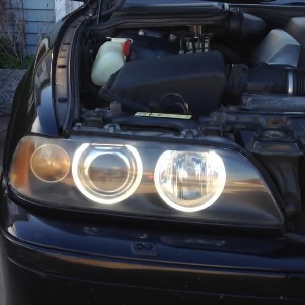 40W Angel Eye Headlight Compatible with BMW E87 E39 E60 E61 E63 E65 E66 E83 E53