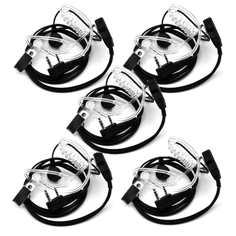 Baofeng UV5R Walkie Talkie Headset Earpiece Mic Earphone Air Tube Anti-Radiation Transparent Earpiece 888