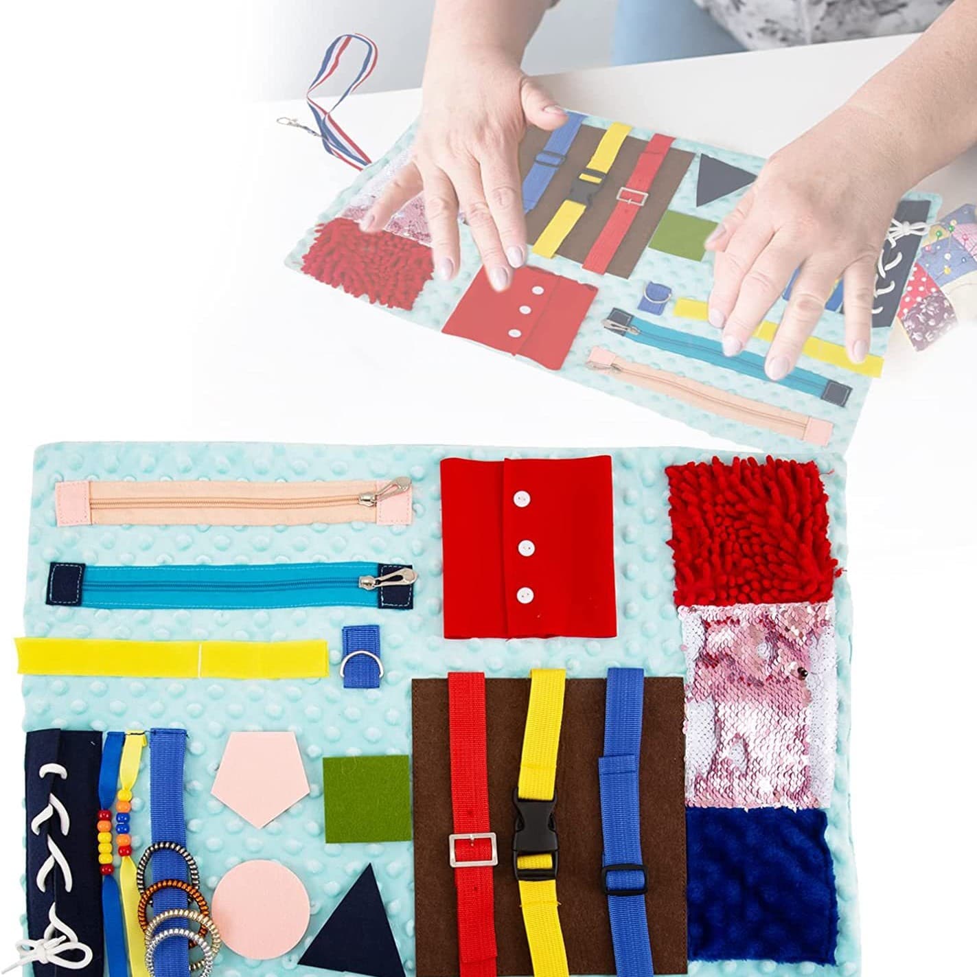 Dementia Blanket Sensory Blanket Helps Relieve Elderly Calming and Soothing Dementia Activities Stress Relief Design Blanket