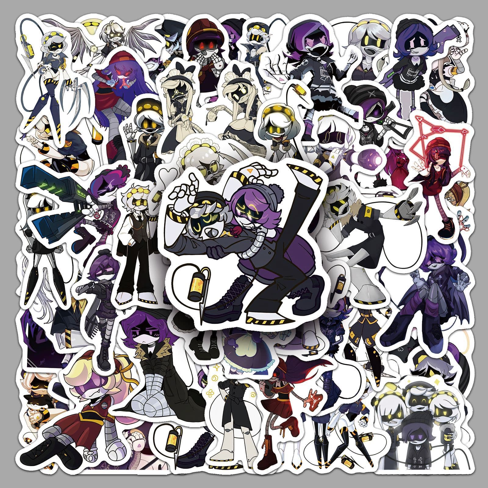 50 Inorganic Killer Stickers Murder Drones Anime Creative Decoration for Phone Cases and Insulated Cups