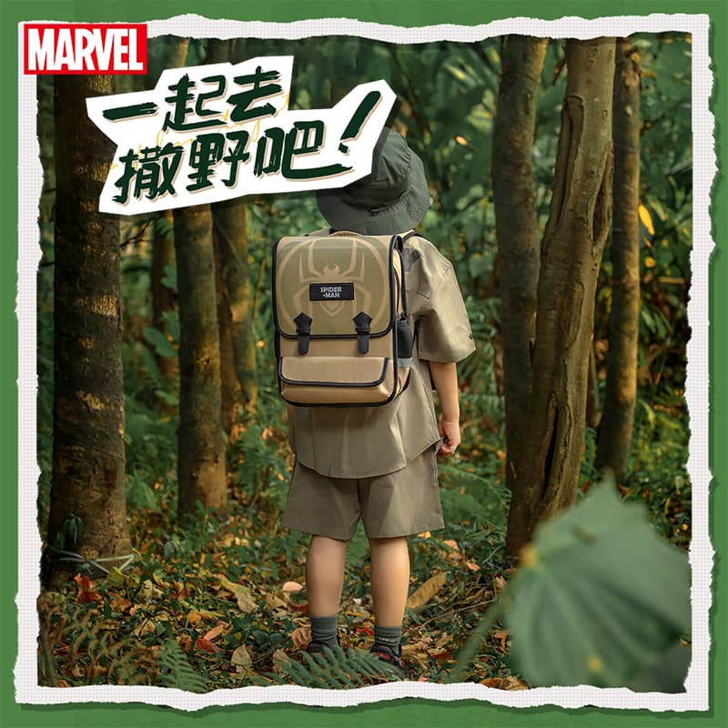 Marvel children's schoolbag primary school students 1-3 grade outdoor backpack spine protection and burden reduction boy's Spider-Man backpack