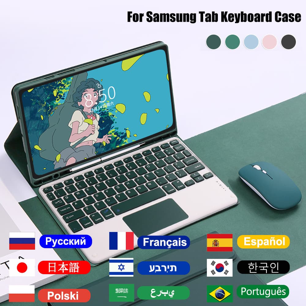 Compatible with Samsung S11 Ultra Tablet Case A9 Plus Bluetooth Keyboard S6 Lite with Pen Slot Protective Cover