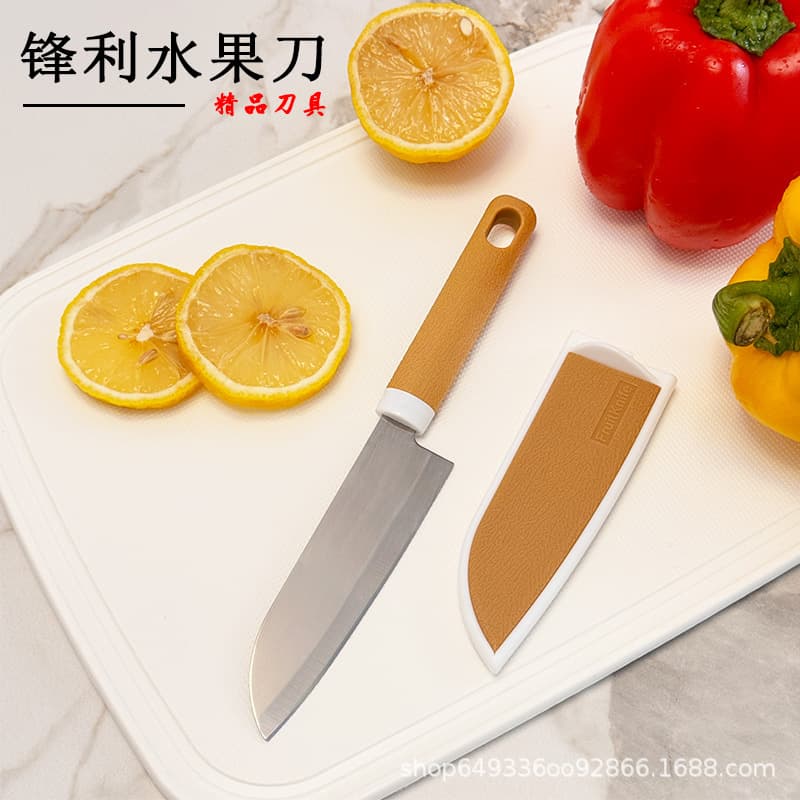 Stainless Steel Fruit Knife Factory Stock Household High-End Sharp with Sheath Small Knife, Durable Hand-Safe Peeler