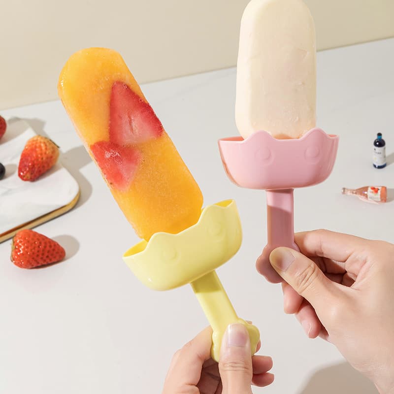 Cartoon Cat Ice Cream Holder for Kids, Leak-Proof Drip Catcher Anti-Drip Tray to Keep Hands Clean