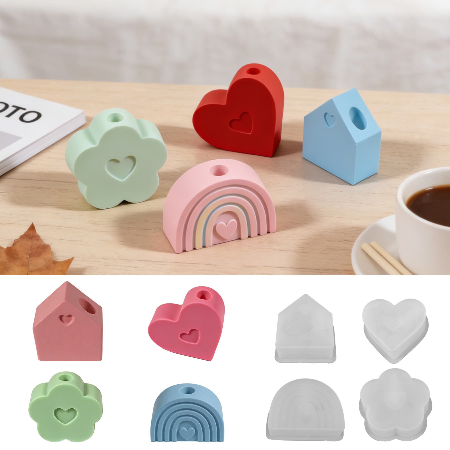 Cross-border new house arch flowerware resin silicone mold glue diy flower love plaster vase