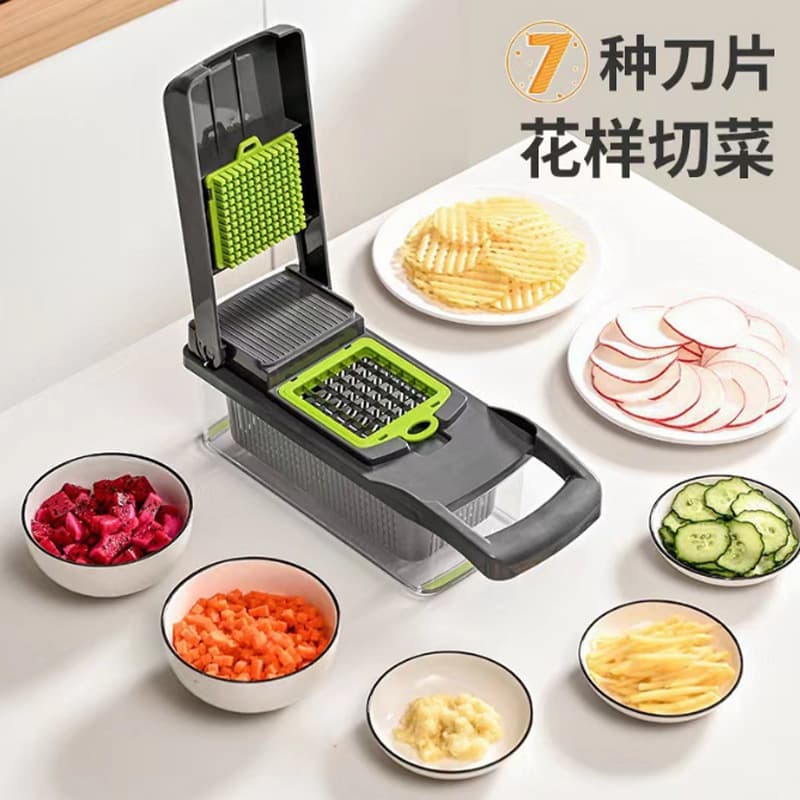 1 Set 16-in-1 Multi-Function Vegetable and Fruit Slicer, Potato Grater, Kitchen Home Use