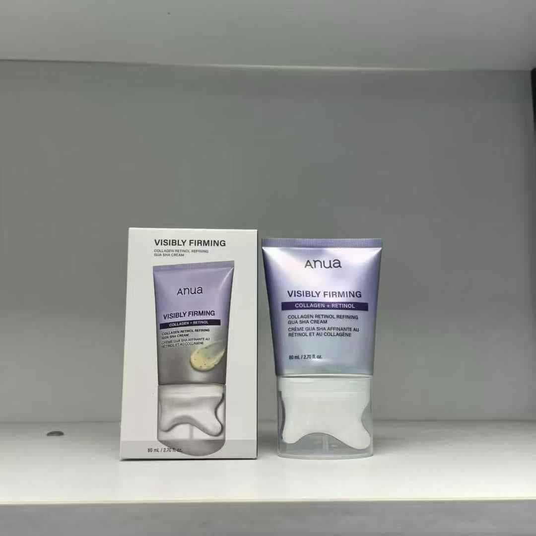 Korea Cross-Border Bestseller Anua Collagen Retinol Gua Sha Cream Neck Cream 80ml Gentle Absorption Improves Wrinkles