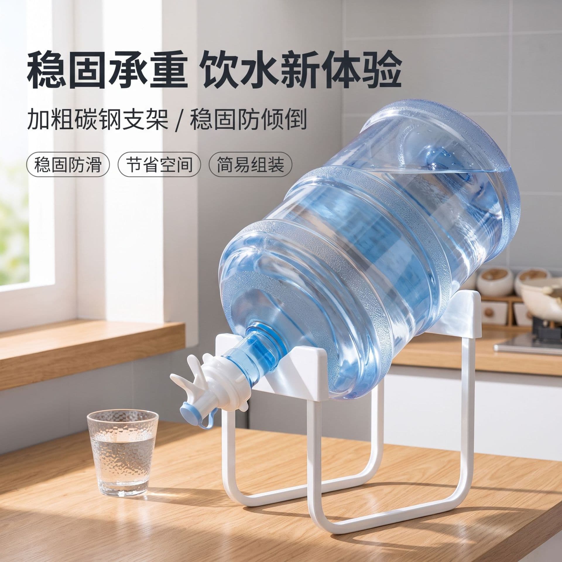 Water dispenser household convenient pure water bucket holder water dispenser barrel water rack pumping water upside down to take water with strong bearing capacity