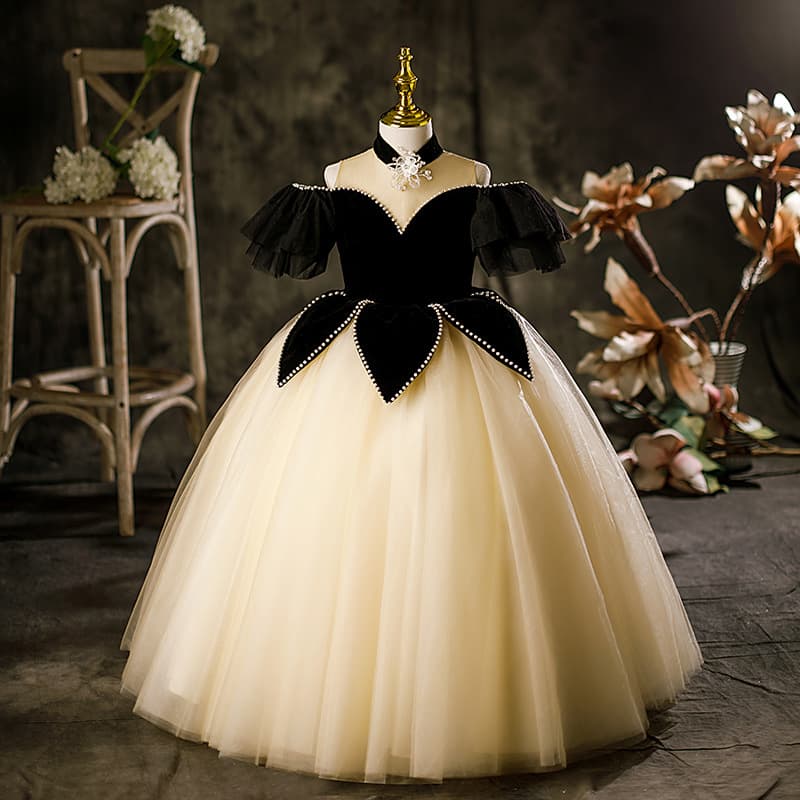 Children's Dress Girl Princess Dress Fluffy Model Catwalk Fashionable Little Girl Host Piano Performance Clothing Wholesale