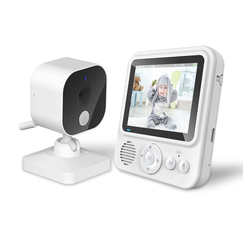 ABM900 Baby Monitor 2.8-inch with Cry Detection, Night Vision, Temperature Display, Music Playback, and Two-Way Intercom